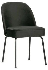 Sedie da pranzo in set nere in velluto 2 pz Vogue – WOOOD