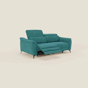 Arcos Divano 3 posti - piedini alti e poggiatesta reclinabili in microfibra impermeabile T11 petrolio