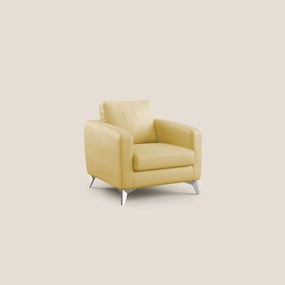 Orione Poltroncina in ecopelle moderna e impermeabile T04 giallo
