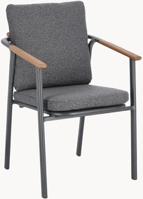 Set di 4 sedie da giardino con braccioli Leonida
