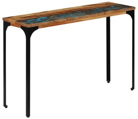 Tavolo Consolle 120x35x76 Cm Legno Massello Di Recupero /