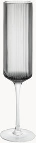 Set di 2 flute da champagne in vetro soffiato Ripple