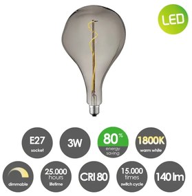 Lampadina LED dimmerabile VINTAGE EDISON E27/3W/230V 1800K