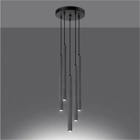 Lampadario grigio in calcestruzzo ø 25 cm Fideus – Sollux