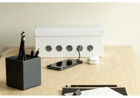 Organizer bianco in cartone per cavi Cordy Paper Laminate – Bigso