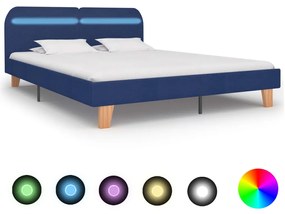 Giroletto Con Led Senza Materasso Blu 160x200 Cm İn Tessuto /
