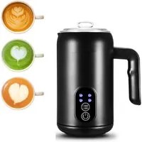 Montalatte Elettrico 350ML 500Watt Funzione Caldo Freddo Acciaio H 21.5 cm Nero