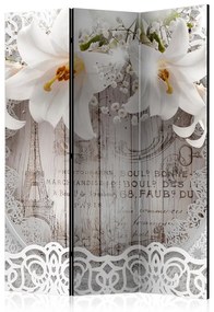 Paravento  Lilies and Quilted Background [Room Dividers]  Colore Bianco, Dimensioni e Misure 135x172