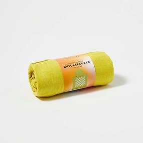 Asciugamano in cotone giallo con cappuccio 62x63 cm Checkerboard - Sunnylife