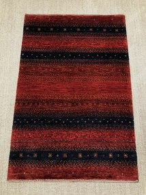 Loribaft Tappeto 80x120 Rosso (Iran) Annodato A Mano