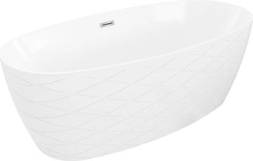 Mexen Olea vasca da bagno autoportante modello 170 x 80 cm, bianca, troppopieno cromo - 52821708000-01