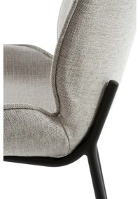 Sedia da pranzo grigia con base in metallo Hella - Canett