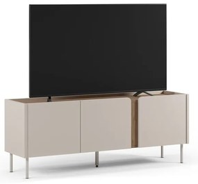 Mobile TV effetto rovere in colore crema-naturale 140x53x35 cm Lucile - Marckeric