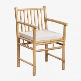 Confezione da 4 sedie da pranzo con braccioli in bambù Senia Bambù - Sklum