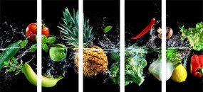 Quadri 5 pezzi – Frutta e verdura biologica