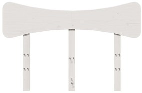Testiera bianca 120 cm in legno massello di pino