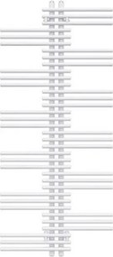 Termoarredo bagno IRSAP 134x50 cm interasse 1576 mm bianco serie Yucca