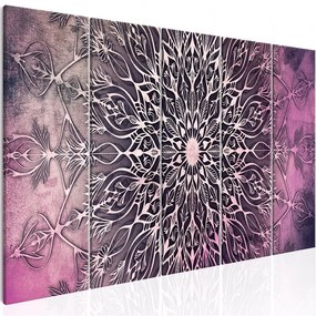 Quadro Center (5 Parts) Narrow Pink  Colore Rosa, Dimensioni e Misure 200x80