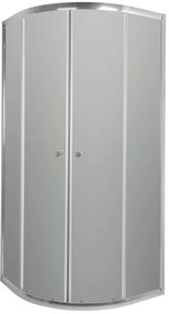 Invena Vitoria box doccia 90x90 cm semicircolare cromo lucida/vetro grafite AK-49-197