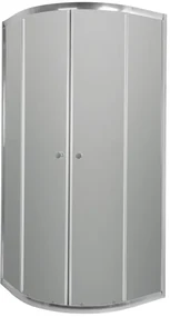 Invena Vitoria box doccia 90x90 cm semicircolare cromo lucida/vetro grafite AK-49-197