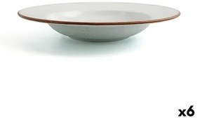 Piatto Fondo Ariane Terra Ceramica Beige (Ø 26 cm) (6 Unità)