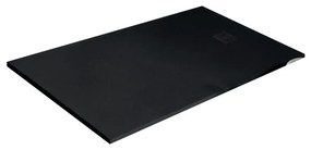 Piatto doccia in resina Strato nero L 140 x L 70 x H 2.8 cm opaco effetto pietra