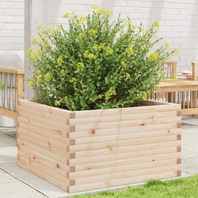 Fioriera Da Giardino 80x80x46 Cm İn Legno Massello Di Pino /