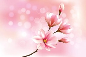Carta da parati – Magnolia Rosa Delicata