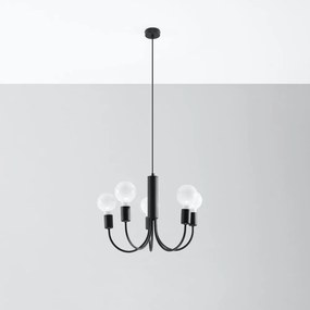 Apparecchio a sospensione nero ø 45 cm Karim - Sollux