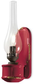 Applique Vintage Candela Ceramica Bordeaux 1 Luce E14