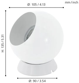Eglo 94513 - Da tavolo / Applique PETTO 1 1xGU10-LED/3,3W/230V