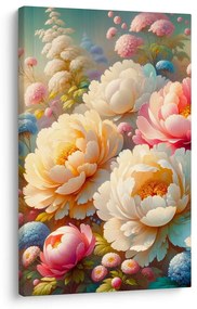 Quadro su tela – Giardino romantico con peonie
