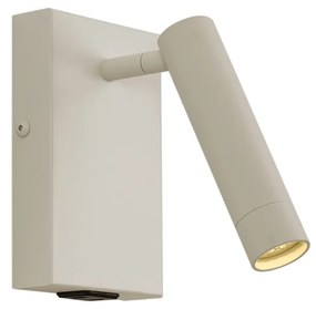 Lampada da parete moderna beige regolabile con USB-C - Croft