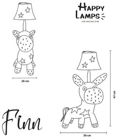 Happy Lamps - Lampada da tavolo LED per bambini FINN LED/5,4W/230V cavallo