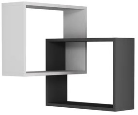 Mensola angolare RING 68x68 cm bianco/antracite