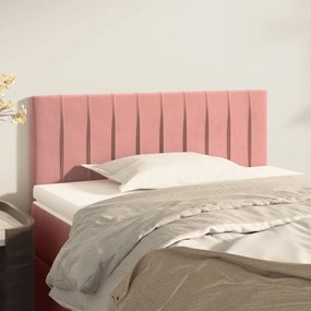 Testiera Rosa 100x5x78/88 Cm İn Velluto /