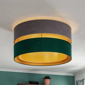 Duolla Plafoniera Golden Duo Ø 60 cm grigio/verde scuro/oro