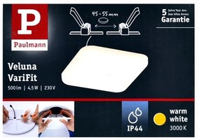 Paulmann 92393 - LED/4,5W IP44 Lampada da incasso per bagno VARIFIT 230V