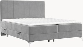 Letto boxspring in velluto fatto a mano con contenitore Aggaz, H2