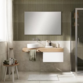 Mobile da bagno sotto lavabo Step bianco L 60.3 x H 30 x P 46 cm 1 cassetto, lavabo non incluso
