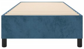 Giroletto a molle blu scuro 90x200 cm in velluto