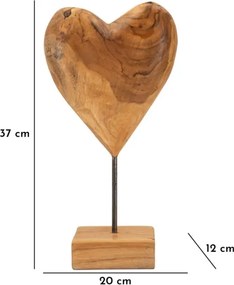 Scultura Dobu In Teak Riciclato Cm 20X12X37 (Pezzi Unici - Non Rip. In Serie)