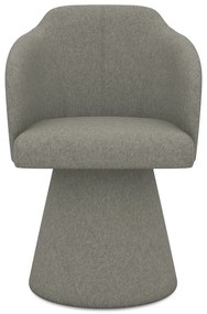 Sedia da pranzo grigia in imbottito Kanoa – Makamii