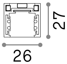 Profilo Basso 100Cm Ego Alluminio Nero