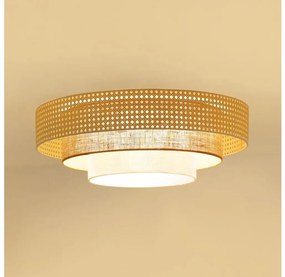 Brilagi - Plafoniera LED CEDAR LUNETA LED/26W/230V rattan/marrone/crema