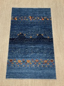 Loribaft Tappeto 80x130 Blu (Iran) Annodato A Mano