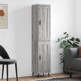 Credenza grigio sonoma 34,5x34x180 cm in legno multistrato