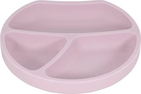 Piatto per bambini in rosa chiaro in silicone 19x20,5 cm – Kindsgut