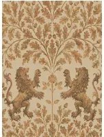 Tapete Boscobel Oak von Cole & Son - Metallic Gold on Oat