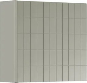 Pensile bagno Pixel Grid laccato opaco Beige Greige, 1 anta apertura da sinistra P 17 x L 40 x H 40 cm